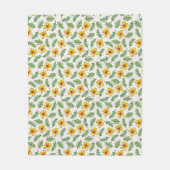 Yellow Spring Flowers Country Pattern Blanket Fleece Deken (Voorkant)