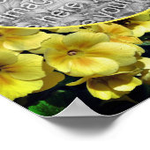 Yellow Spring Flowers Lijst Voeg je eigen foto toe Poster (Hoek)