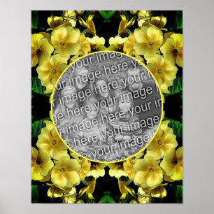 Yellow Spring Flowers Lijst Voeg je eigen foto toe Poster