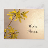 Yellow Spring Forsythia Change of Address Aankondigingskaart (Voorkant)
