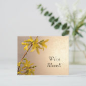 Yellow Spring Forsythia Change of Address Aankondigingskaart (Staand voorkant)