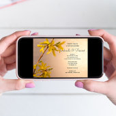 Yellow Spring Forsythia Wedding Kaart