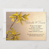 Yellow Spring Forsythia Wedding Save the Date Kaart (Voorkant)