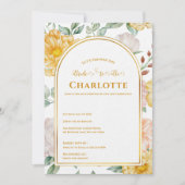 Yellow Spring Garden Floral Arch Bridal Shower Kaart (Voorkant)