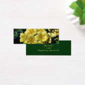 Yellow Spring Primrose Flowers Mini Bladwijzer Mini Visitekaartjes (Bureau)