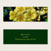 Yellow Spring Primrose Flowers Mini Bladwijzer Visitekaartjes (Voorkant /achterkant)