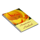 Yellow Spring Tulip gepersonaliseerd Notitieboek (Rechterzijde)