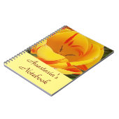 Yellow Spring Tulip gepersonaliseerd Notitieboek (Linkerzijde)