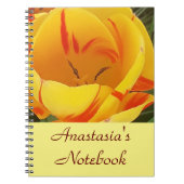 Yellow Spring Tulip gepersonaliseerd Notitieboek (Voorkant)