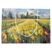 Yellow Spring Tulips Flowers Impressionisme Art Large Cadeautasje (Achterkant)