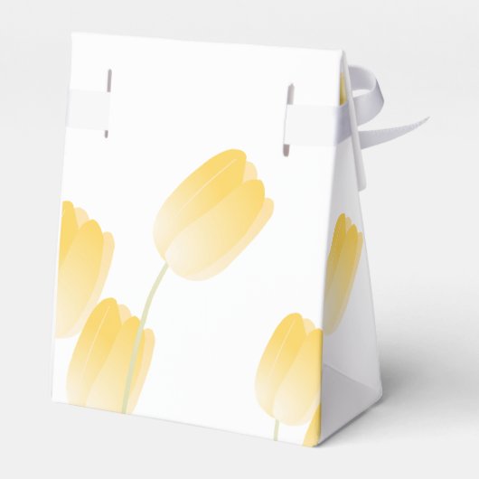 Yellow Spring Tulpen Bloemen Vrijgezellenfeest Bedankdoosjes (Achterkant)