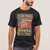 Yellow Springs Ohio T-shirt (Voorkant)