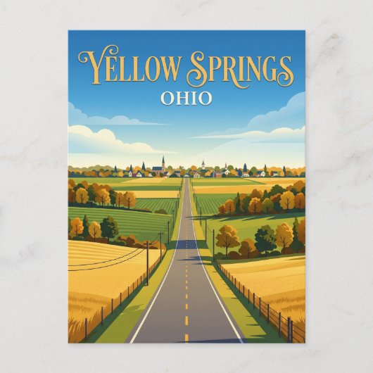 Yellow Springs USA Briefkaart (Voorkant)