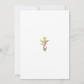 Yellow Springtime Florals Baby shower Kaart (Achterkant)