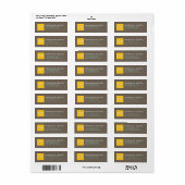 Yellow Square Sketch ONE Twins Birthday Party Etiket (Full Sheet)