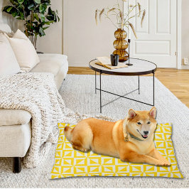 Yellow Squares Pattern Dog Bed Hondenbed