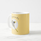 Yellow Squash Racketball Player Coach Aangepaste n Koffiemok (Voorkant links)