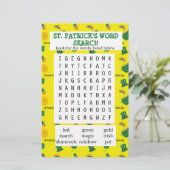 Yellow St. Patrick's woordzoekdocument (Staand voorkant)