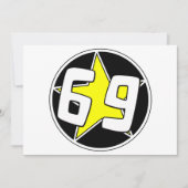 Yellow Star 69 Bedankkaart (Voorkant)