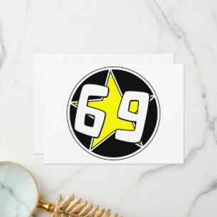 Yellow Star 69 Bedankkaart
