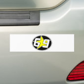 Yellow Star 69 Bumpersticker (Op auto)