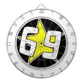 Yellow Star 69 Dartbord (Voorkant)