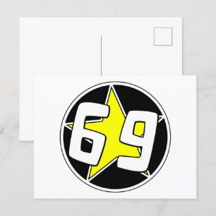 Yellow Star 69 Feestdagenkaart