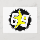 Yellow Star 69 Feestdagenkaart (Voorkant)
