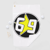 Yellow Star 69 Golfhanddoek (Insitu)