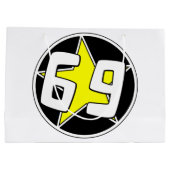 Yellow Star 69 Groot Cadeauzakje (Achterkant)