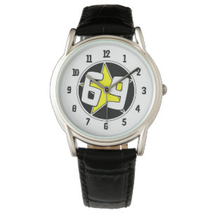 Yellow Star 69 Horloge
