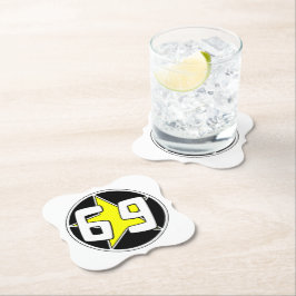 Yellow Star 69 Kartonnen Onderzetters