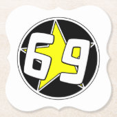 Yellow Star 69 Kartonnen Onderzetters (Voorkant)