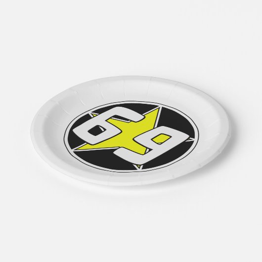 Yellow Star 69 Papieren Bordje (Gekanteld)
