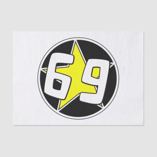 Yellow Star 69 Tissuepapier (Voorkant)