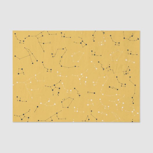Yellow Star Constellation Tissue Paper Tissuepapier (Voorkant)