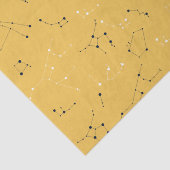 Yellow Star Constellation Tissue Paper Tissuepapier (Detail)
