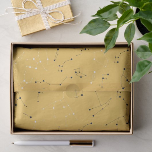Yellow Star Constellation Tissue Paper Tissuepapier (Geschenk)