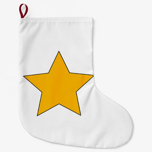 Yellow Star Grote Kerstsok (Voorkant)