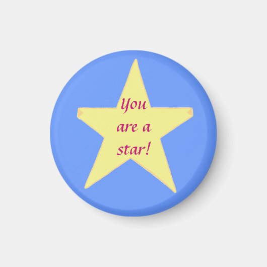 Yellow Star, je bent een ster magneet (Voorkant)