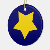 Yellow Star Keramisch Ornament (Links)