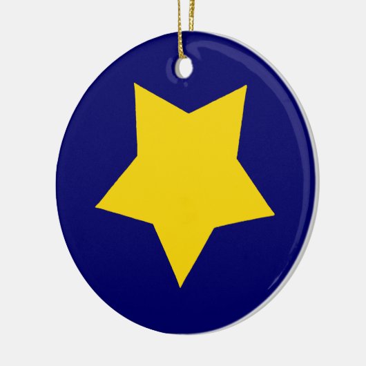 Yellow Star Keramisch Ornament (Links)