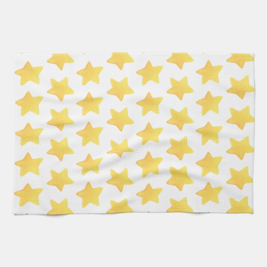 Yellow Star Kitchen Towel Theedoek (Horizontaal)
