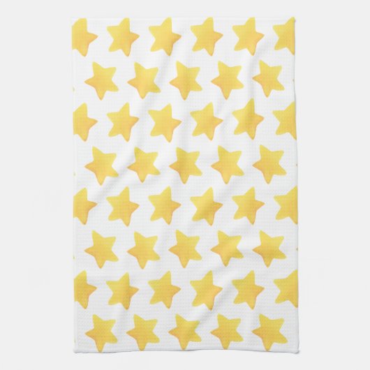 Yellow Star Kitchen Towel Theedoek (Verticaal)