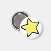Yellow Star Magneet (Voorkant / Achterkant)