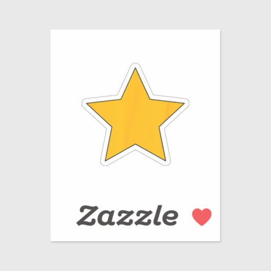 Yellow Star Sticker (Vel)