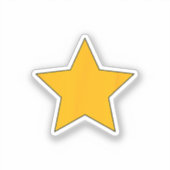 Yellow Star Sticker (Voorkant)