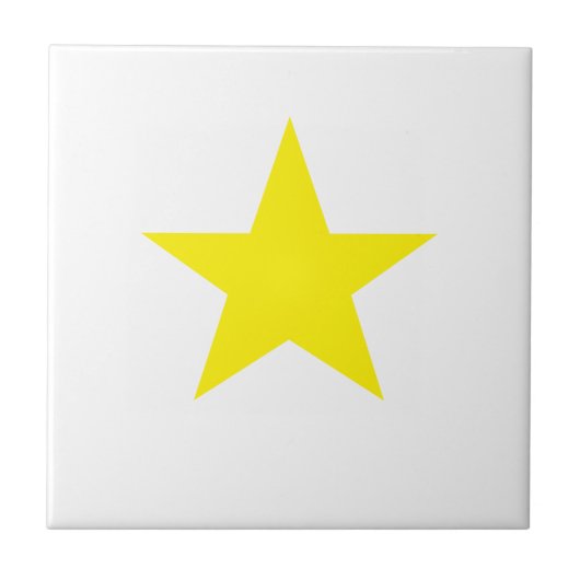 Yellow Star Tegeltje (Voorkant)