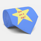 Yellow Star, You are a star - Aangepast Stropdas (Opgerold)