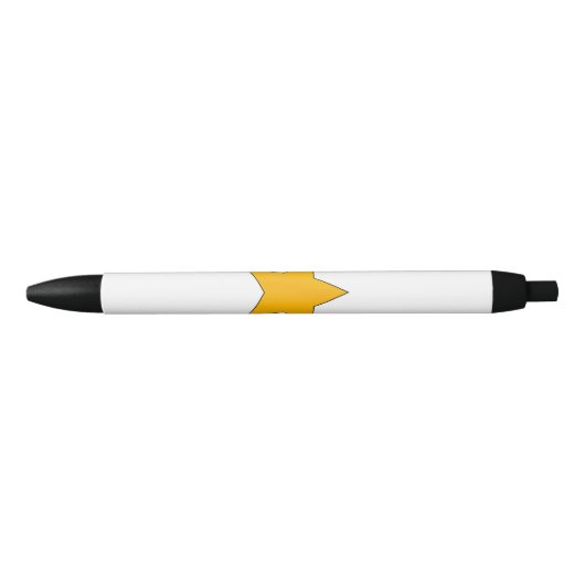 Yellow Star Zwarte Inkt Pen (Voorkant)
